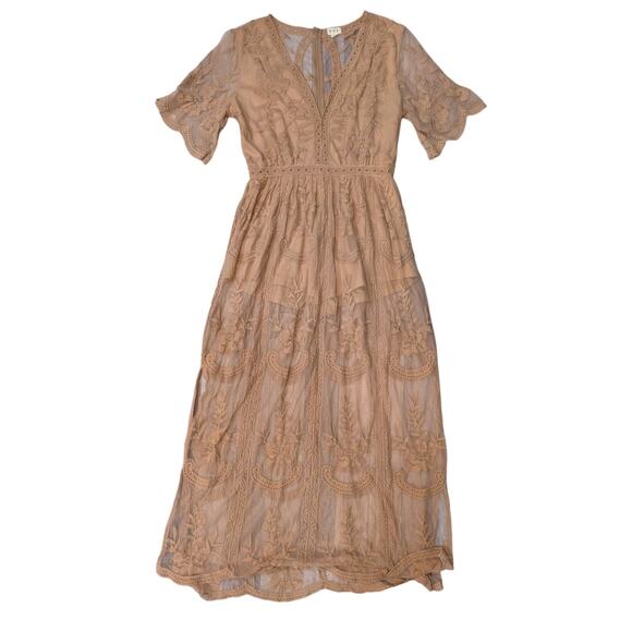 POL Crochet Lace Romper/Maxi Dress Size M/L - Picture 3 of 8